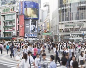 渋谷スクランブル交差点の雑踏